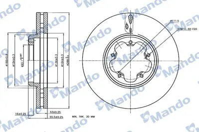 MANDO MBC035034 Dısk On Ad 13> Transıt.Custom 2.2tdci Tek Teker -A.G.Z- -A.G.Z- 1763885 ADC1250V 6065145 986479A49 DDF2469 LVBD1664 MDC2551 1421856 DI957006 563123JC1