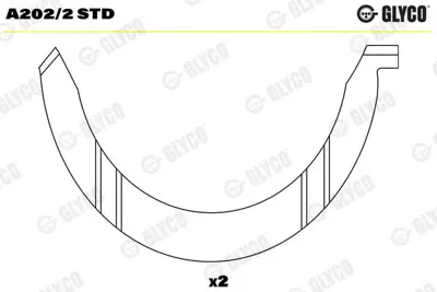 GLYCO A2022STD Ay Yatak Std Pt.106-206-306-307-308-1007-C2-C3-C4-Saxo-Zx-Xsara 1.4i-1.5d-1.6i 031867 011767 011867 