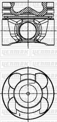 YENMAK 36-04581-000 Motor Pıston+segman Std Navara , Pathfınder 2,5 2003 -> 89 Mm (Yd25 Ddtı D40b-D40t-D40tt-F24w Motor) 3604581000