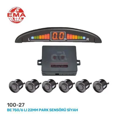 EMA 100-27 Park Sensoru Arka Tk 6-Sensorlu +seslı +22mmsoketlı Sıyah - 3000951306 623312700 821463