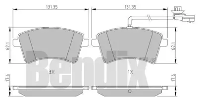 BENDIX 511177 Fren Balata On 08> Kangoo -P.H- 410605649R 7701210174 GDB1941 235445 WBP24693B 2469302 A4154210610 T1773 6117851 573284B
