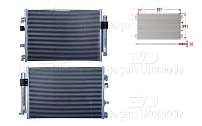 WISCO 1684942 Klima Radyatoru 591x391x16 4817564 QCN609 4817557 1684942 4803979 8FC351304771 20759648 96629581 20759647 8072035