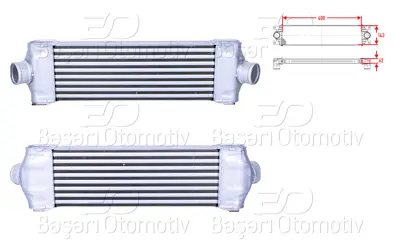 WISCO 6C119L440AB Turbo Radyatoru (Intercooler) 400x143x62 6C119L440AB 351319202170 7053016 8ML376765101 30037 818550 1376241 CI328000P 96641 FDA4406