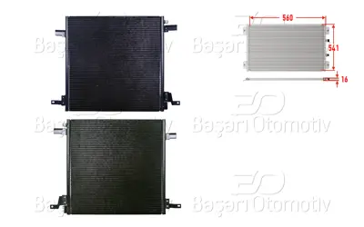 WISCO 1638300070 Klima Radyatoru 560x541x16   1638300070 35579 8FC351306201 8880400307 V30621017 A1638300070 8062079 30005377 QCN293 8062019