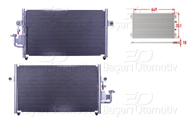 WISCO 97606-29100 Klima Radyatoru 649x351x18   97606-29100