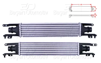 WISCO 55702004 Turbo Radyatoru (Intercooler) 450x97x50 55702004 DIT20001 CI249000P 60374420 KOLA4420 8ML376755731 37004420 8ML376910041 96589 30778