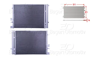 WISCO 97606-1J200 Klima Radyatoru 511x371x16 97606-1J200