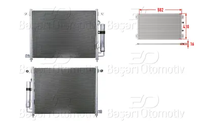 WISCO 96834082 Klima Radyatoru 582x410x16 96834082 96539632 43156 81005049 TSP0225515 96469288 DW5049D 512018N 8FC351302731 522064N
