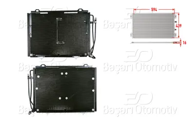 WISCO 2028300770 Klima Radyatoru 594x439x16 2028300770 2028301170 MS5245 53178 8062039 351038461 TSP0225328 AC244001S M7170320 MSA5245