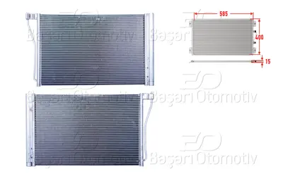 WISCO 2284243 Klima Radyatoru 585x400x15 344458 2284243 431091 44200583 44201783 3117920 A0044201783 386208 DC84458 1284243