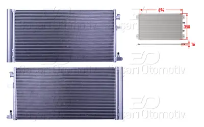 WISCO 92100-0006R Klima Radyatoru 694x358x16 92100-0006R