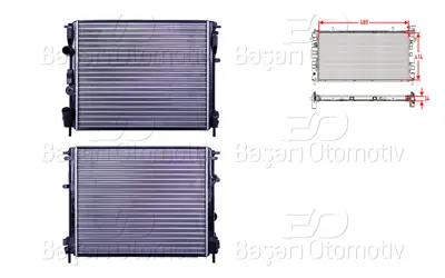AUTOLUX 7700428082 Su Radyatoru Mekanik Mt 480x414x34 7700428082 63773 123156A 8660000438 8200049080 8200778910 RT2302 RTA2269 DRM23015 980RE16002