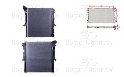 WISCO MN135033-16 Su Radyatoru Brazing At 525x638x16 1350A349 MN135033 RB1095 1350A183 628966 1025972SX 1350A183K 1350A315 LRC11149 53910