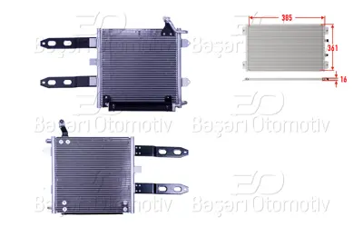 WISCO 6X0820413A Klima Radyatoru 385x361x16 6X0820413A 6X0820411A 6X0820191A V15621033 AC286000S 102780 8102021 94443 58015178 8880410630