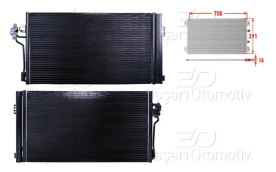 WISCO 6398350270 Klima Radyatoru 708x391x16 6398350270 43095 A6398350700 8062081 6398350370 A6398350070 AC762000P 320171 8880400432 168894A