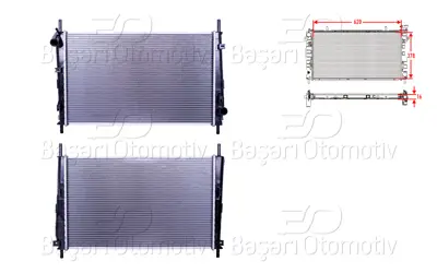 WISCO 1S7H8005AA Su Radyatoru Brazing Mt 620x378x16 Mm ME3S718005AB 1S7H8005AA 1115770 980FO12028 1S7H8005CC 1142808 CR1137000S CR1141000S 3S718005AA 18002335