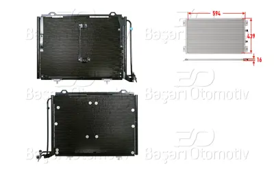 WISCO 2028300870 Klima Radyatoru 594x439x16 2028300870 A2028300870 2028300570 MS5207 2028301270 A2028301270 A2028300570 8FC351036014 DCN17013 35214