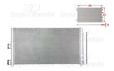 WISCO 46820833 Klima Radyatoru 604x311x16 46820833 51804892 35500 51802116 51804991 818021 94727 8042046 51732993 82034N