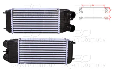 WISCO 0384.J4 Turbo Radyatoru (Intercooler) 300x157x80 0384.J4