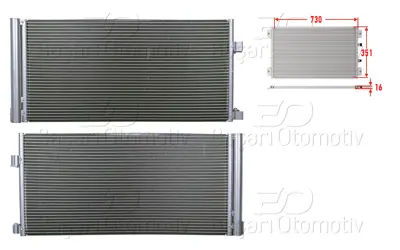 WISCO 92110-0002R Klima Radyatoru Mt-At 725x356 Mm 92110-0002R