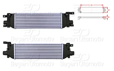 WISCO 5S6H9L440AB Turbo Radyatoru (Intercooler) 451x142x50 5S6H9L440AB 5S6H9L440AC 30285 710015 7053015 RDI053015 1359245 1337624 5S6H9L440AE 1349330
