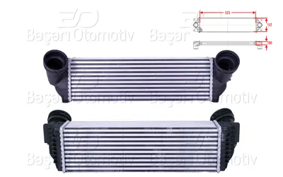 WISCO 7809321 Turbo Radyatoru (Intercooler) 525x157x100   7533475 7023015 818562 96364 7809321 BW4543 57023N 107307 8ML376746261 17517533475
