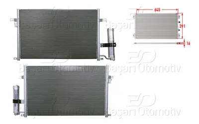 WISCO 96484931 Klima Radyatoru 645x391x16 96484931 70816349 8FC351302191 110160003 96804274 94725 KTT110315 DW5056 QCN420 501066