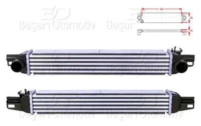 WISCO 0384.L7 Turbo Radyatoru (Intercooler) 540x82x64 0384.L7