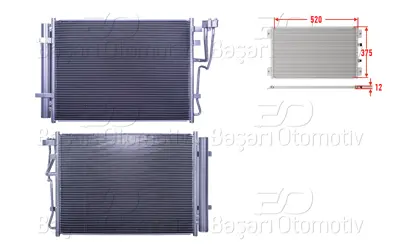 WISCO 97606-1P200 Klima Radyatoru 520x375x12 97606-1P200