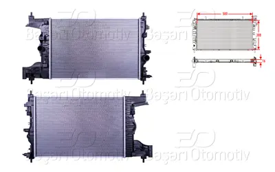 WISCO 13281773 Su Radyatoru Brazing Mt 580x388x16 13281773 13267650 1300299 13267652 8MK376749851 RA0201060 349200 1300303 1300300 376749851