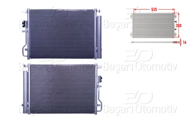 WISCO 97606-D7050 Klima Radyatoru 535x380x16 97606-D7050