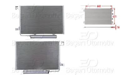 WISCO 1695000054 Klima Radyatoru 640x411x16   945817 MSA5578 30005386 60305386 MSA5386 TSP0225563 DCN17006 MS5386 1695000054 43369