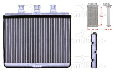 WISCO 6906270 Kalorifer Radyatoru Brazing 180x261 Mm BW6271 6906270 64116906270 BWA6271 59002N 812365 M2050250 350218334000 AH80000S 8FH351311214