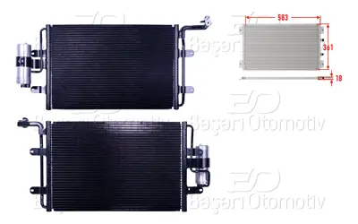 WISCO 1J0820413B Klima Radyatoru 583x361x18 1J0820413B 1J0820413D 1J0820411D 1J0820413N 8FC351036381 1J0820413L 351318581 1J0820413A 1J0820413E AI5130