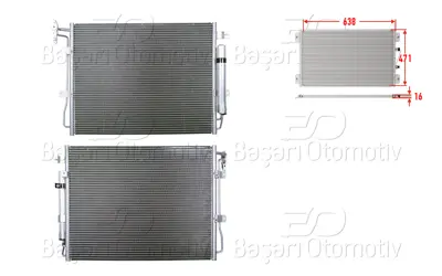 WISCO JRB500270 Klima Radyatoru 638x471x16 169952 JRB500270 M7020390 DCN14003 8FC351100744 AU5346D AC273000S JRB500250 22006N LR018405