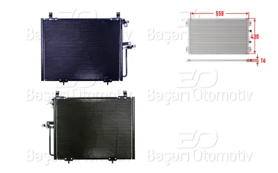 WISCO 1248301870 Klima Radyatoru 558x430x16 1248301870 A1248301370 1248301370 MS5160 A1248301870 1248300570 A1248300570 35128 MS5161 717M04