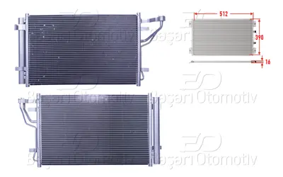 WISCO 97606-2H600 Klima Radyatoru 512x390x16 97606-2H600