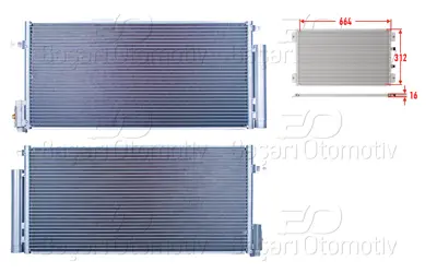 WISCO 1850168 Klima Radyatoru 664x312x16 1850168 FT5310D 1850158 TSP0225551 8FC351304724 RA7111160 51826520 AL5116 120OP13001 50540718