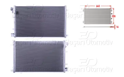 WISCO 92100-JD500 Klima Radyatoru 645x398x16 92100-JD500