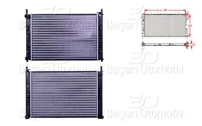 AUTOLUX 2S6H8005AB Su Radyatoru Mekanik Mt 499x349x22 Mm 2S6H8005CB 1359798 321208A1 2S6H8005AB FDA2325 1221705 FD2324 62027A 18002326 1053077