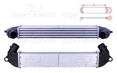WISCO 46779532 Turbo Radyatoru (Intercooler) 500x88x70 46849068 46779532 96736 25249301 60174271 17004271 7043018 8348504 CI342000S 103408