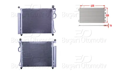 WISCO 97606-07000 Klima Radyatoru 430x330x16 97606-07000