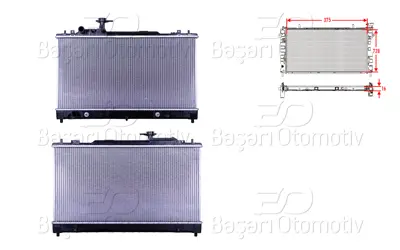 WISCO LF4K-15-200B Su Radyatoru Brazing At 375x728x16   LF4K-15-200B