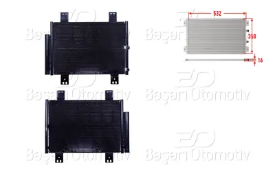 WISCO 88450-B4020 Klima Radyatoru 532x358x16 88450-B4020