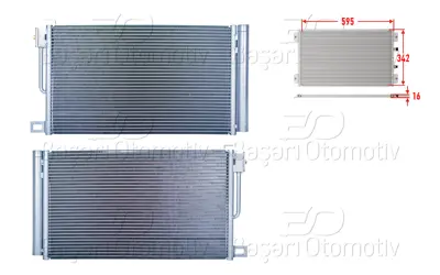 WISCO 1850119 Klima Radyatoru 595x342x16 1850119 52039557 13400150 TSP0225552 39035152 55700406 1850414 1626239780 AC367000P 1850849