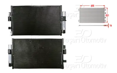 WISCO F1F119710BB Klima Radyatoru 600x351x16 92084N F1F119710BB KTT110702 941298 1891080 43747 350464 3792962M ACI3792962M