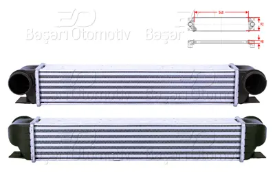 WISCO 2247359 Turbo Radyatoru (Intercooler) 540x92x90 2247359 30129A 344850 817877 30129 805M19A BW4253 96726 8ML376776151 7023005