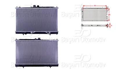 WISCO MR968858 Su Radyatoru Brazing At 375x688x16 MR968858 MT2214 CR1483000S 140068N MR571798 8MK376770321 62894 32002996 MT2199 60C5009JPN