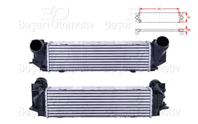 WISCO 17117618769 Turbo Radyatoru (Intercooler) 492x132x100 17117618769 818257 7618769 M805066A 376911454 BW4562 30965 6014711 96322 6004562