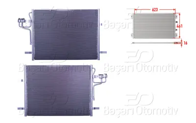 WISCO 8V4119710AB Klima Radyatoru 623x461x16 8V4119710AB DCN10027 940144 1522067 18005483 FDA5483 CD320836 35936 8FC351319401 8053034